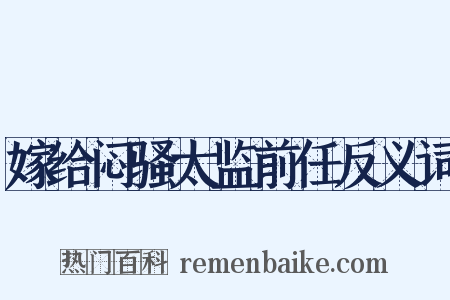 嫁给闷骚太监前任反义词是什么意思的图片